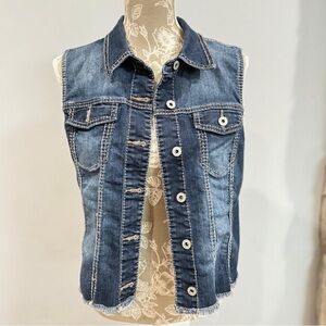 Maurices Blue Denim Vest